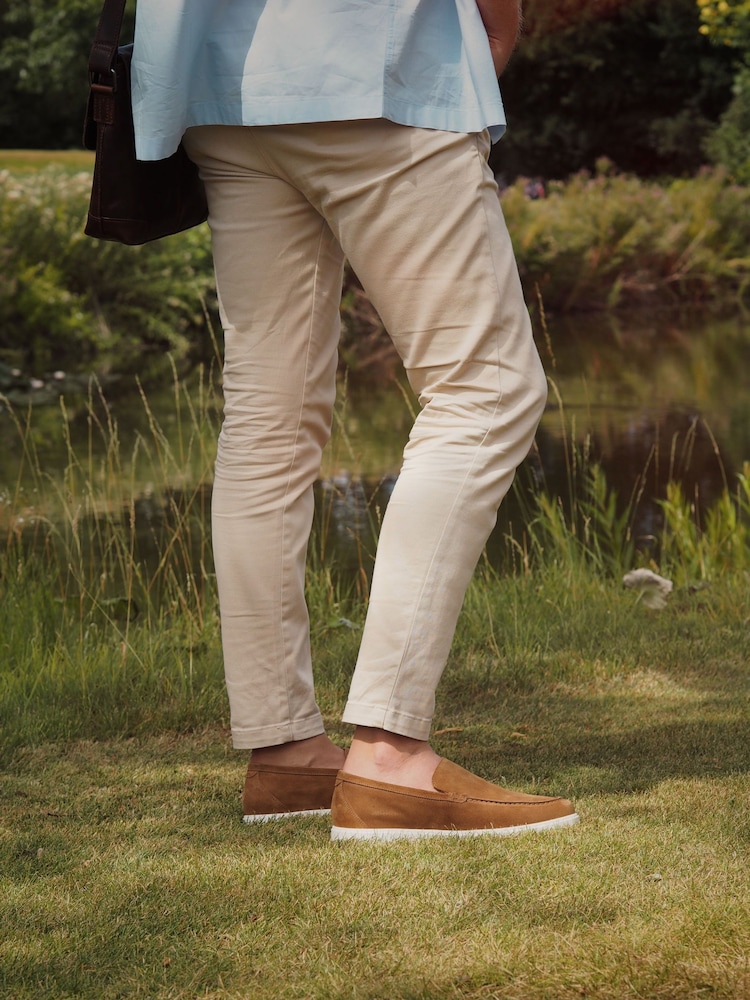 Loake Tuscany Suede Apron Natural Loafers - Image 2 of 5 Loake Tuscany Suede Apron Natural Loafers - Image 2 of 5