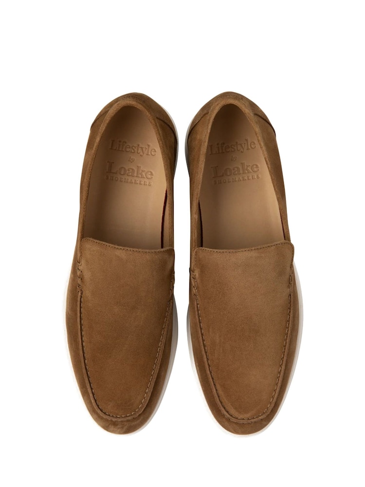 Loake Tuscany Suede Apron Natural Loafers - Image 5 of 5 Loake Tuscany Suede Apron Natural Loafers - Image 5 of 5