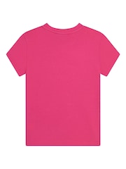 DKNY Hot Pink Logo T-Shirt - Image 2 of 3