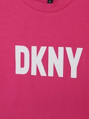 DKNY Hot Pink Logo T-Shirt - Image 3 of 3