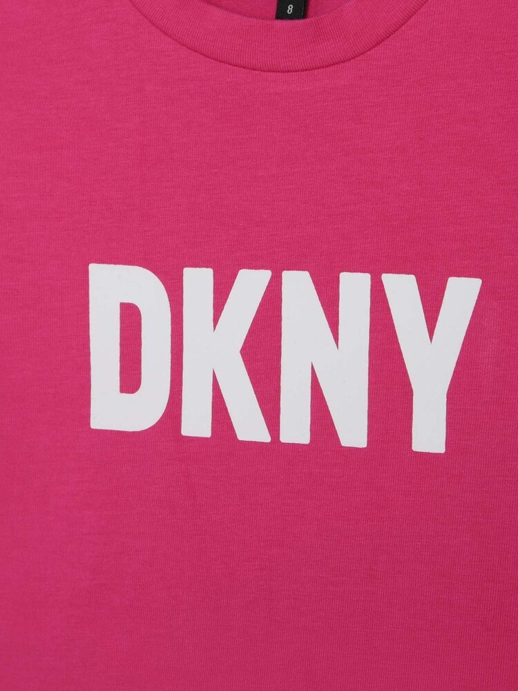 DKNY Hot Pink Logo T-Shirt - Image 3 of 3 DKNY Hot Pink Logo T-Shirt - Image 3 of 3