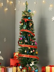 Homcom Green 5ft Green Artificial Christmas Tree With Stand Decoration - Image 1 of 5