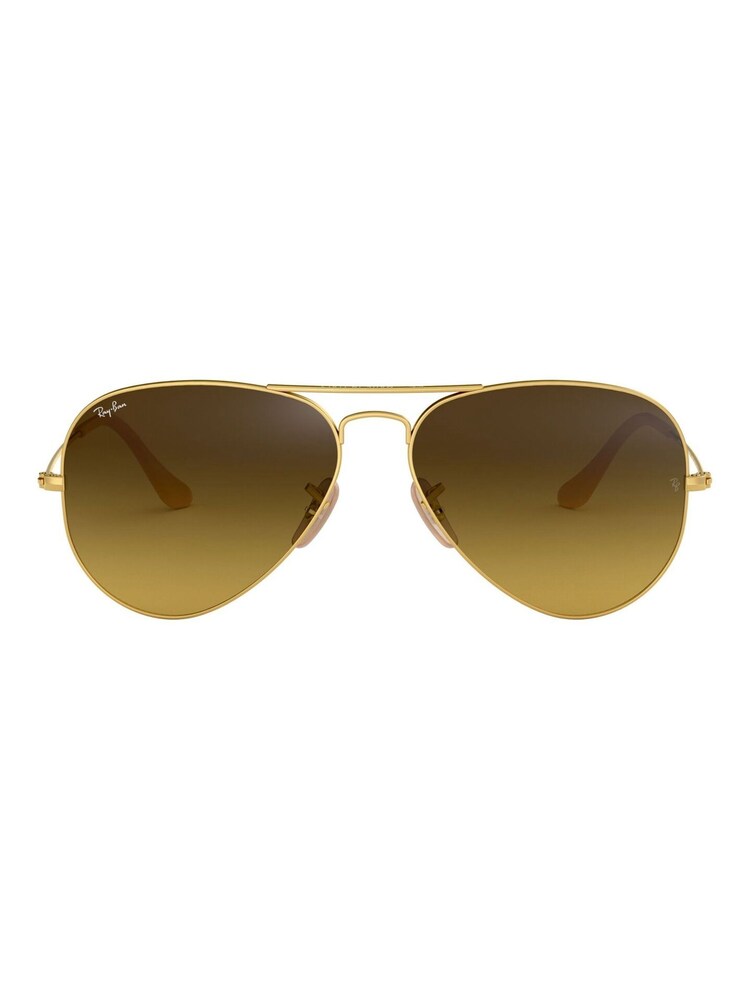 Ray-Ban Gold & Brown Gradient Lens Ray-Ban Large Gold & Brown Gradient Lens Sunglasses - Image 1 of 12 Ray-Ban Gold & Brown Gradient Lens Ray-Ban Large Gold & Brown Gradient Lens Sunglasses - Image 1 of 12