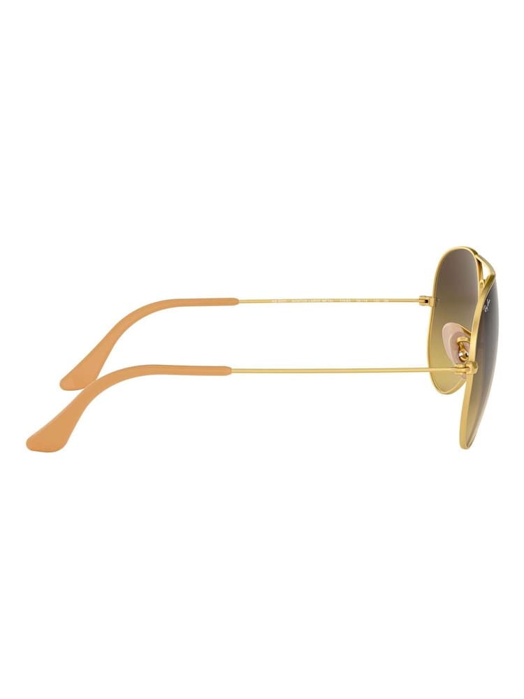 Ray-Ban Large Gold & Brown Gradient Lens Sunglasses - Image 11 of 12