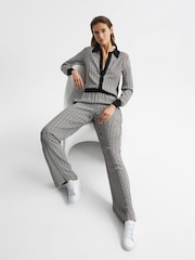 Reiss Black Sky Printed Wide Leg Trousers - Image 6 of 7