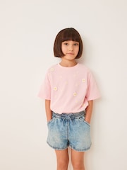 Mid Blue Elasticated Waist Shorts (3-16yrs) - Image 1 of 1