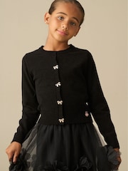 Angel & Rocket Black Bow Knitted Cardigan - Image 1 of 3