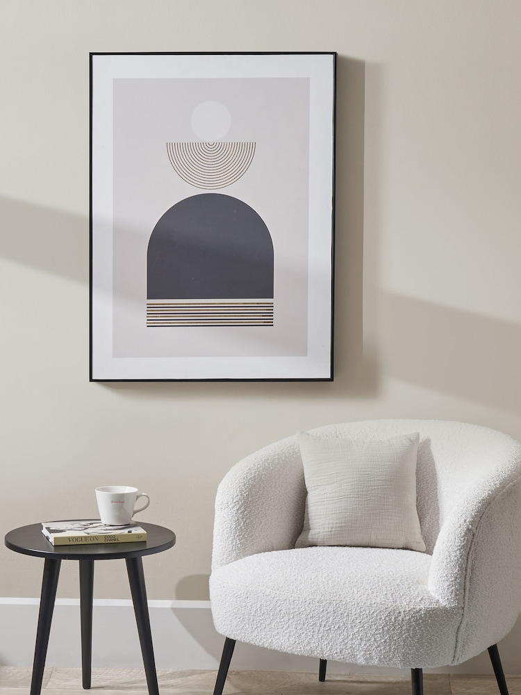 Pacific Art Deco Print With Gold Detail And Black Frame - Image 1 of 7