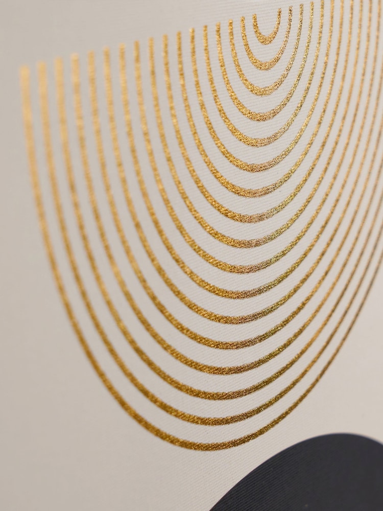 Pacific Art Deco Print With Gold Detail And Black Frame - Image 4 of 4