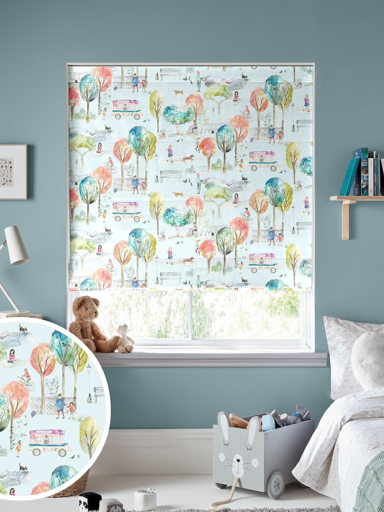 Voyage Dusk Kids Park Life Made To Measure Roman Blind - Image 1 of 6