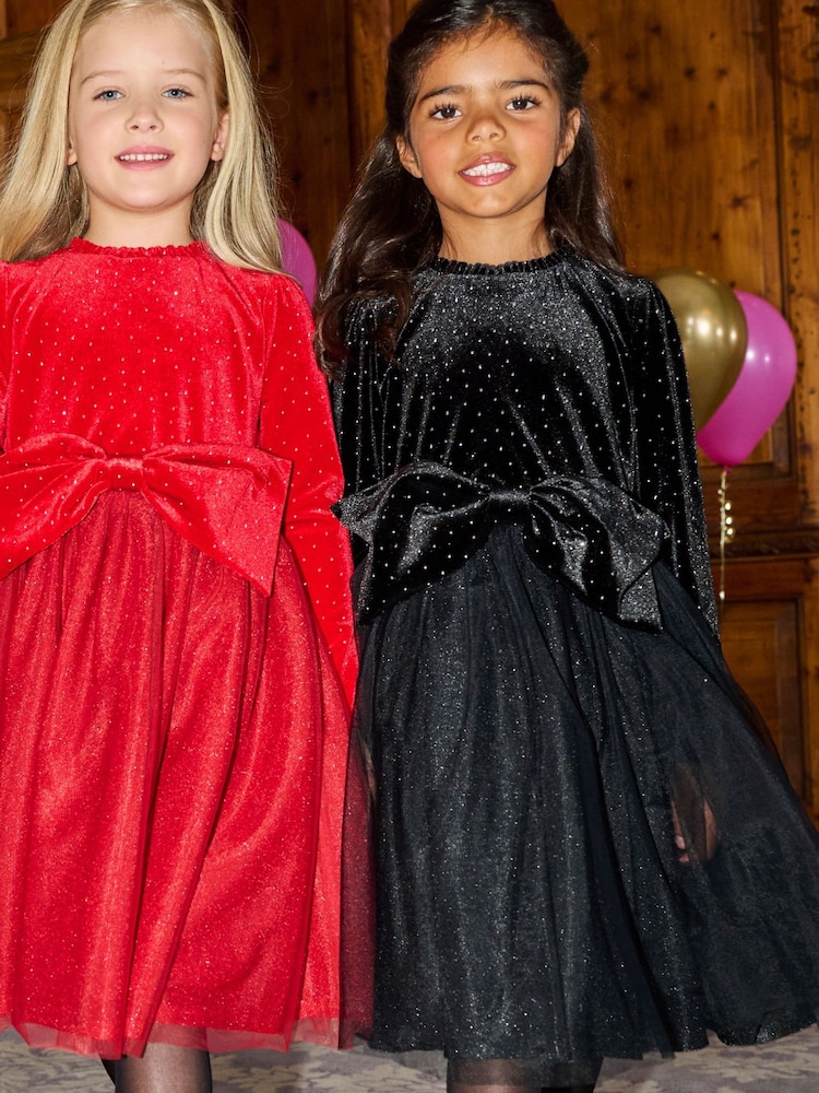 Angel & Rocket Black Elsie Velvet Tulle Dress - Image 2 of 8 Angel & Rocket Black Elsie Velvet Tulle Dress - Image 2 of 8