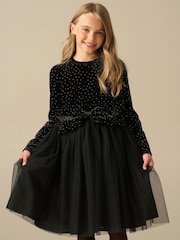 Angel & Rocket Black Elsie Velvet Tulle Dress - Image 3 of 8