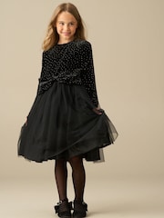 Angel & Rocket Black Elsie Velvet Tulle Dress - Image 5 of 8