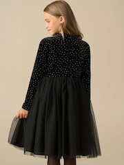 Angel & Rocket Black Elsie Velvet Tulle Dress - Image 6 of 8