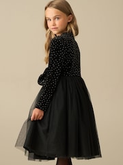 Angel & Rocket Black Elsie Velvet Tulle Dress - Image 7 of 8