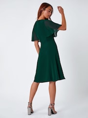 Roman Green Petite Embellished Skater Dress - Image 3 of 5