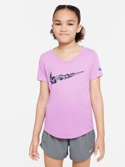 Nike Purple Dri-FIT Training T-Shirt - Image 1 of 5