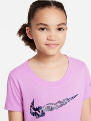 Nike Purple Dri-FIT Training T-Shirt - Image 5 of 5