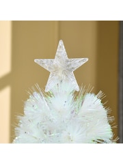 Homcom White Fibre Optic Artificial Christmas 5ft Tree - Image 3 of 5
