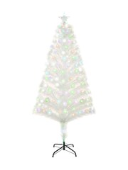 Homcom White Fibre Optic Artificial Christmas 5ft Tree - Image 4 of 5