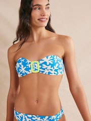 Boden Blue Wrap Buckle Bandeau Top - Image 1 of 6