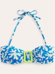 Boden Blue Wrap Buckle Bandeau Top - Image 5 of 6