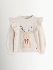 Angel & Rocket Lyla Novelty Reindeer Knitted Jumper - Image 6 of 6
