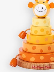 JoJo Maman Bébé Orange Giraffe Wooden Stacker - Image 3 of 5