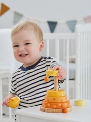 JoJo Maman Bébé Orange Giraffe Wooden Stacker - Image 4 of 5
