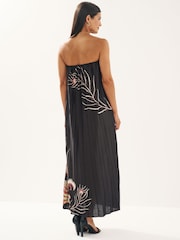 Mono-Print - Plissiertes Maxi-Schlauchkleid - Bild 3 von 7
