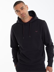 Threadbare Black Pullover Hoodie - Image 1 of 4