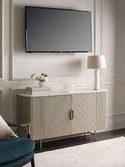 Light Grey Valencia Marble Mango Wood Large Sideboard - Image 1 of 11