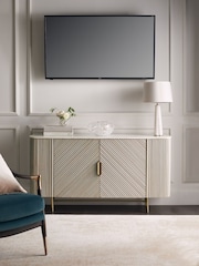 Light Grey Valencia Marble Mango Wood Large Sideboard - Image 2 of 11