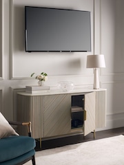 Light Grey Valencia Marble Mango Wood Large Sideboard - Image 3 of 11
