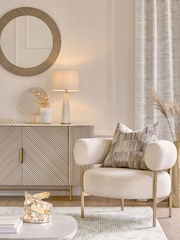 Light Grey Valencia Marble Mango Wood Large Sideboard - Image 6 of 11