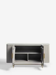 Light Grey Valencia Marble Mango Wood Large Sideboard - Image 8 of 11