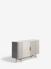Light Grey Valencia Marble Mango Wood Large Sideboard - Image 9 of 11
