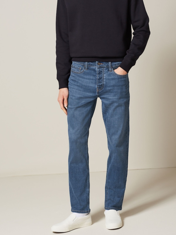 Bright Blue Tint Motion Flex Stretch Slim Fit Jeans - Image 1 of 10
