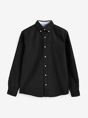 Black Regular Fit Long Sleeve Oxford Shirt - Image 4 of 4