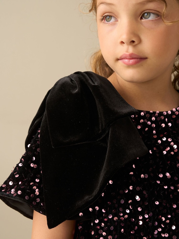 Angel & Rocket Macie Bow Shoulder Sequin Dress - 5суретінің 2 суреті