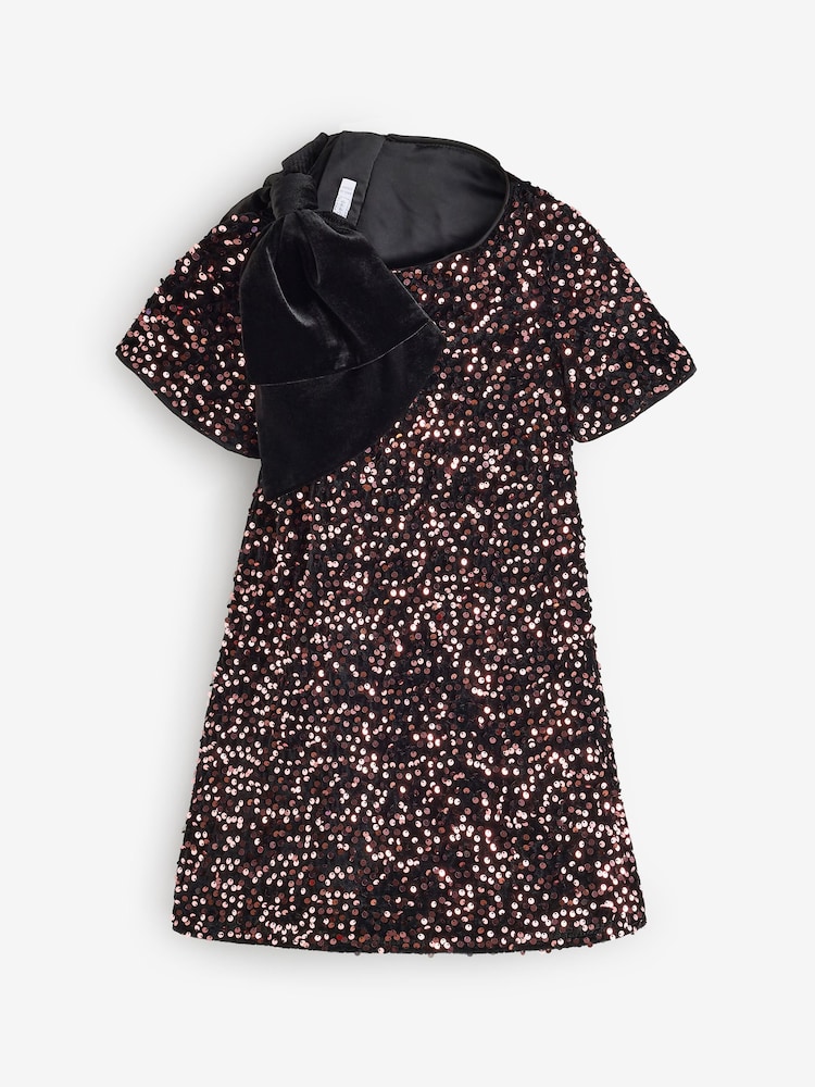 Angel & Rocket Macie Bow Shoulder Sequin Dress - 5суретінің 5 суреті