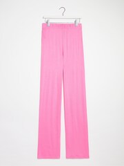Simply Be Pink Pretty Secrets Ribbed Button Through Pyjama Set - Image 6 of 6