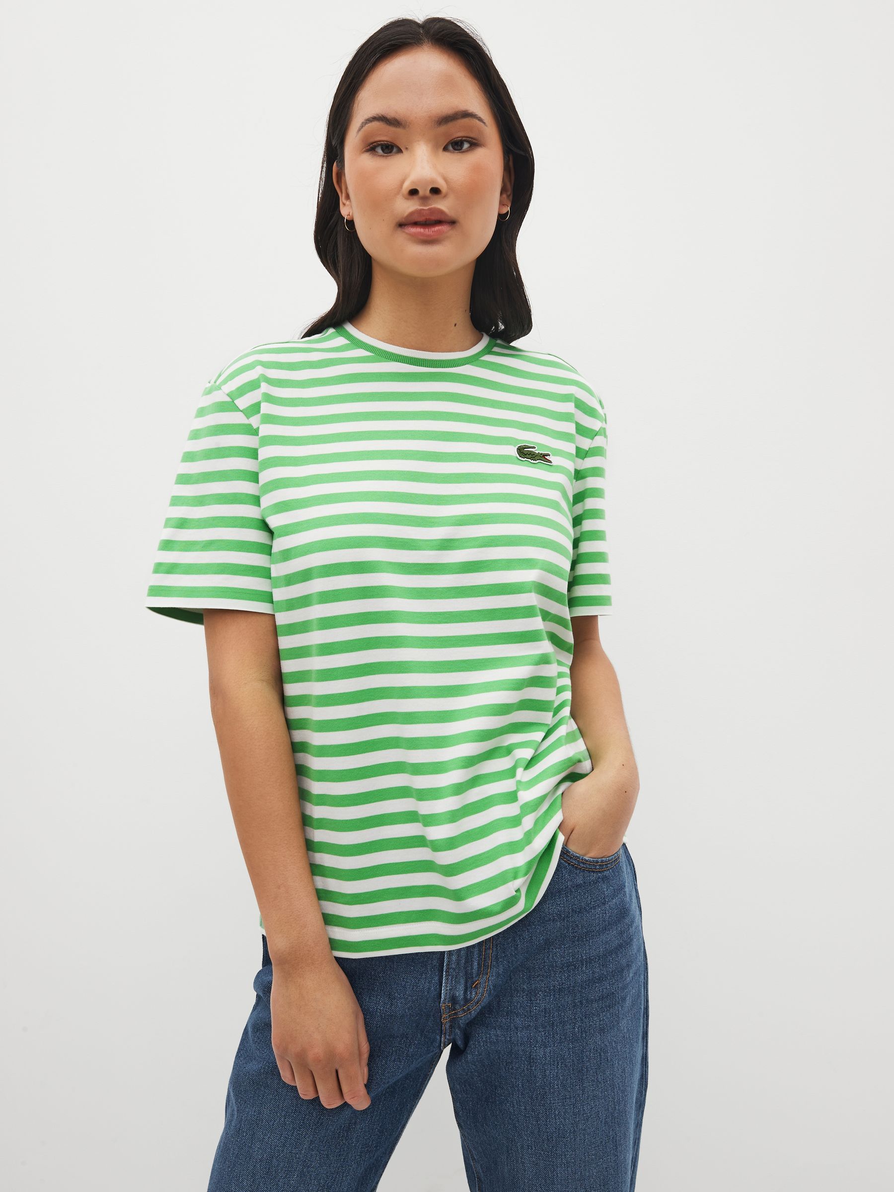 【冬バーゲン★特別送料無料！】 Lacoste Buy Striped Luxembourg Next from T-Shirt Oversized トップス