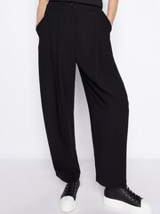 Armani Exchange Tailored Fit Black Trousers - Image 1 of 1