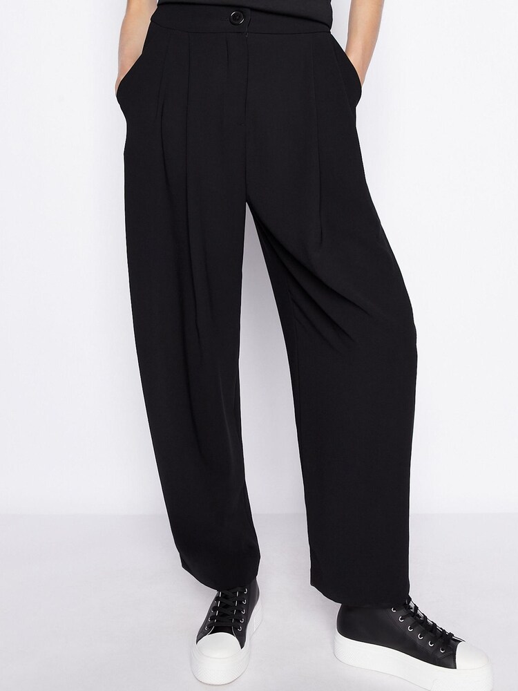 Armani Exchange Tailored Fit Black Trousers - Image 1 of 1