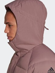 adidas Purple Utilitas Hooded Down Jacket - Image 4 of 6
