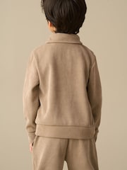 Angel & Rocket Natural Adam Textured Zip Neck Jumper - Image 4 of 4