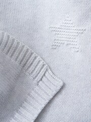 The White Company Grey Star 100% Cotton Patchwork Baby Blanket - Image 2 of 2
