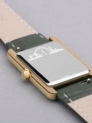Accurist Womens Green Rectangle Leather Strap Analogue Watch - Image 5 of 7