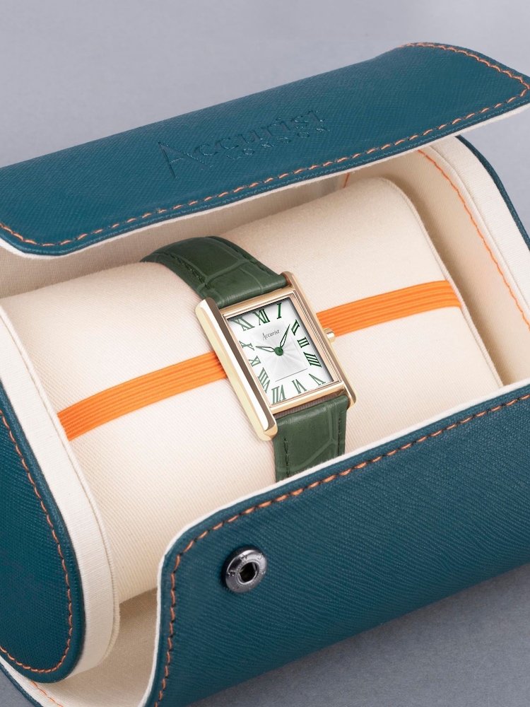 Accurist Watch Rectangular Ladies Watch Accurist Gold Outlet And